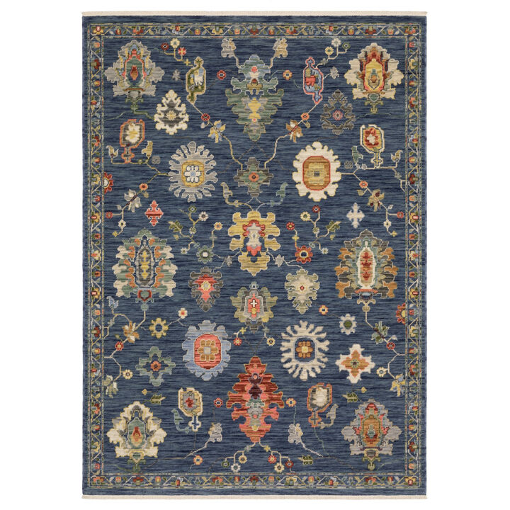 HomeRoots Oriental Area Rug With Fringe