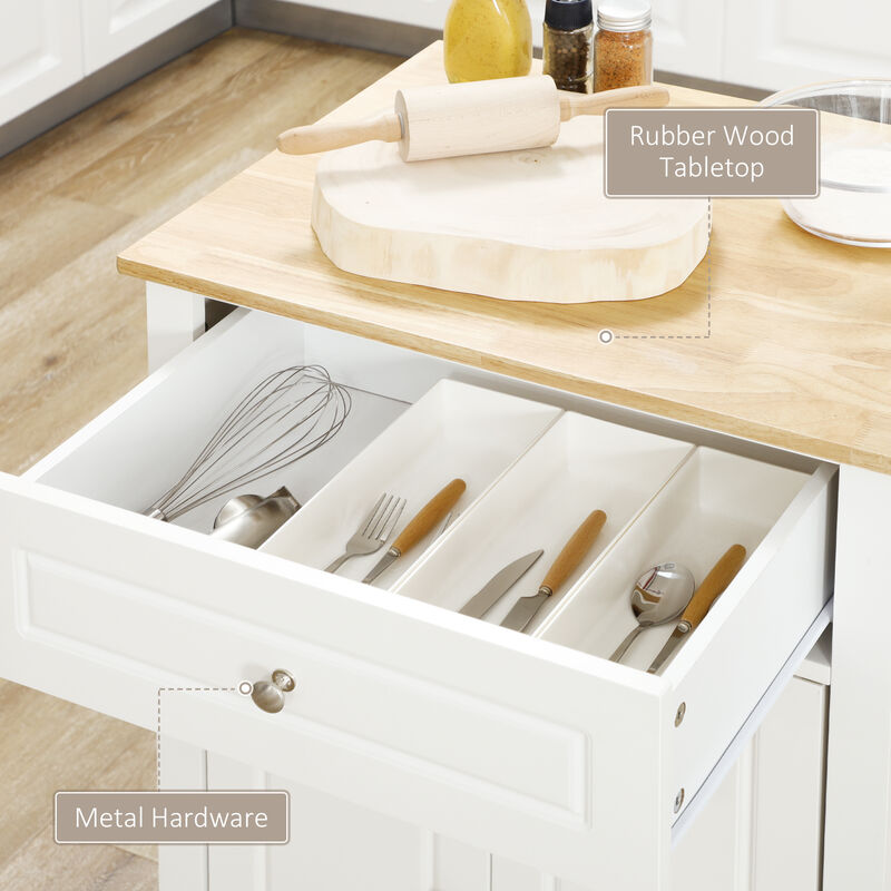 Hivvago Multi-Functional Kitchen Cart with Drawer and Towel Racks image number 5