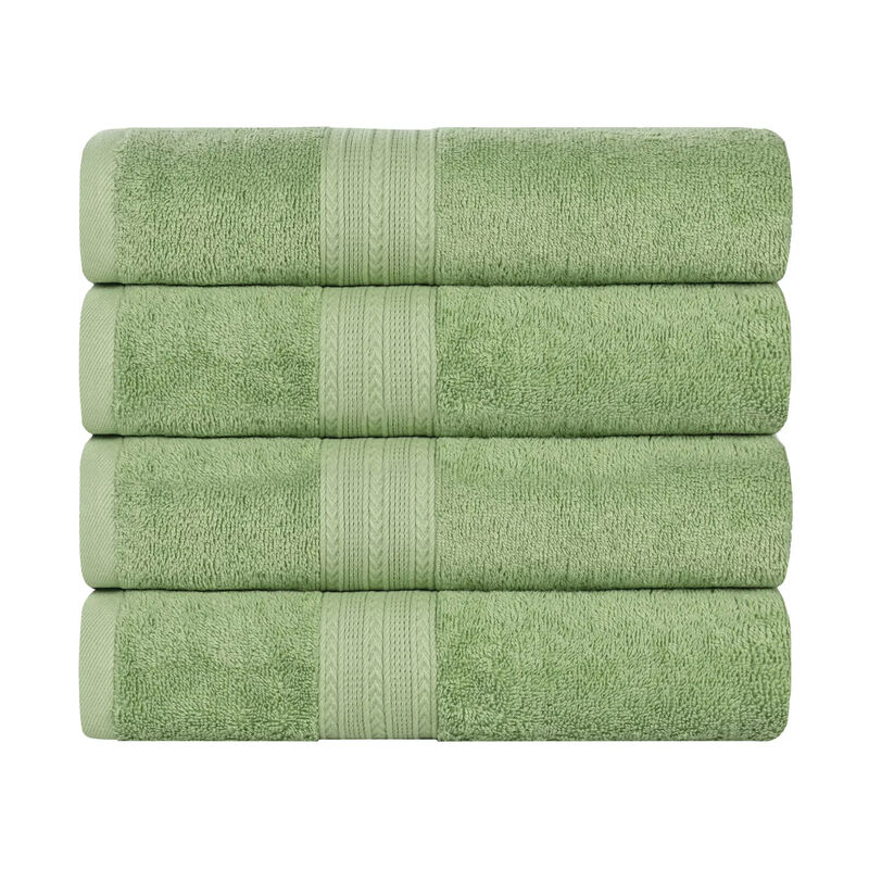 Ring-Spun Cotton 4-Piece Bath Towel Set &ndash; Soft & Absorbent Towels image number 0