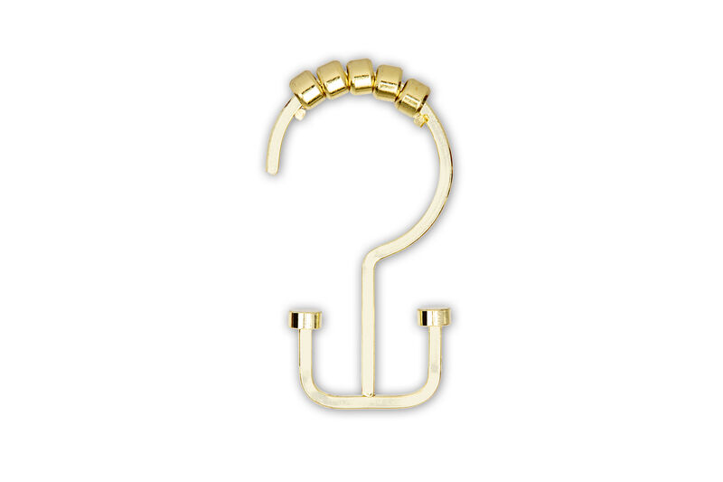 Utopia Alley Rust-Resistant Metal Double Shower Curtain Hooks, Shower Hooks Hangers for Bathroom, Kitchen Utensils, Curtains, Clothing, Towels etc - Set of 12 image number 0