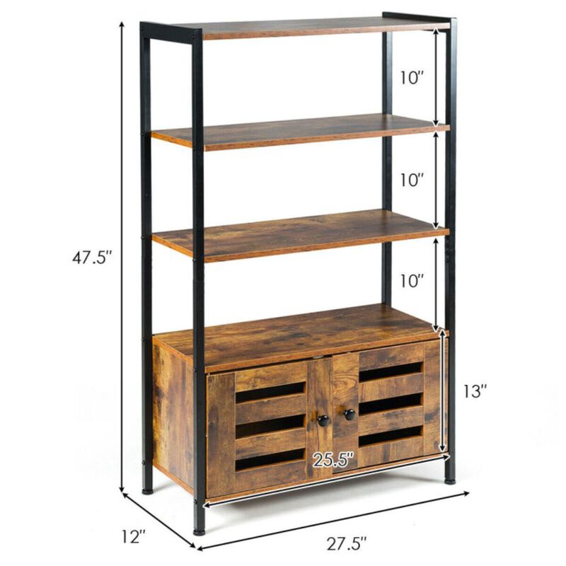 Hivago Industrial Storage Shelf with 2 Shutter Doors