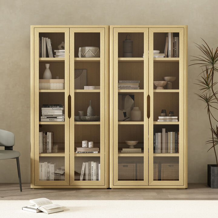 Rivington Neutral Bookcase Cabinet (Set of 2)