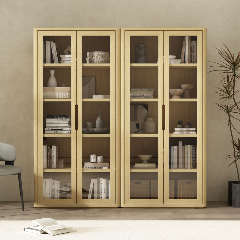 Rivington Neutral Bookcase Cabinet (Set of 2)