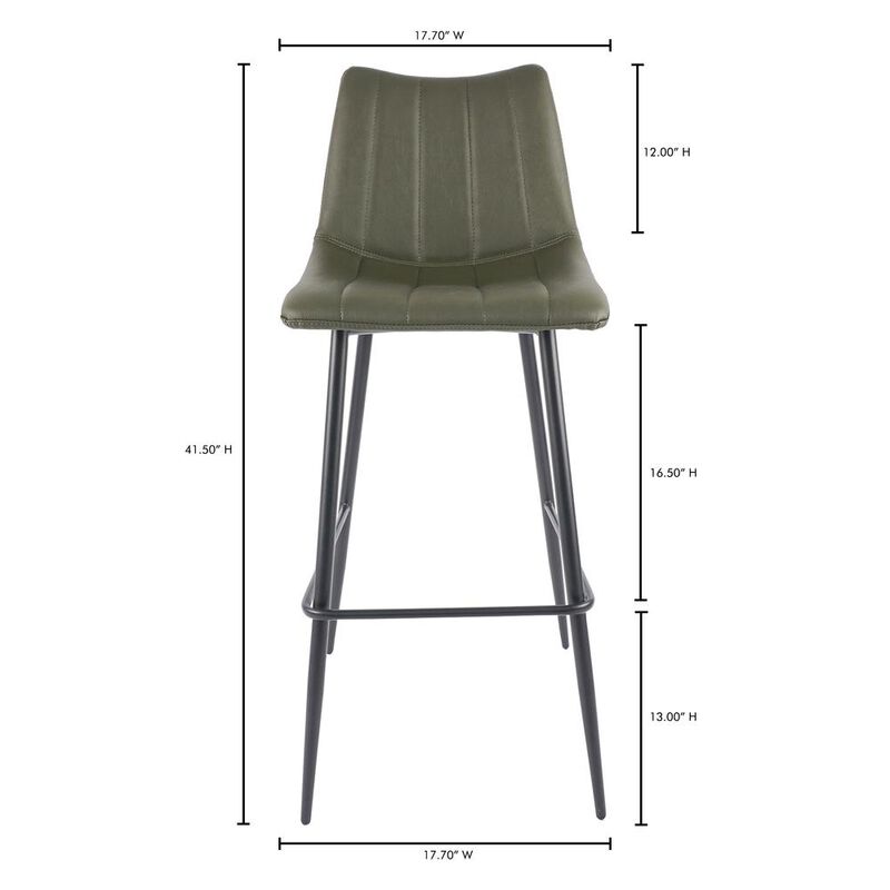 Moe’s Alibi Barstool Dark Green-Set Of Two