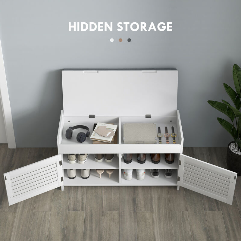 Hivvago Entryway Bench with Hidden Shoe Compartments image number 3