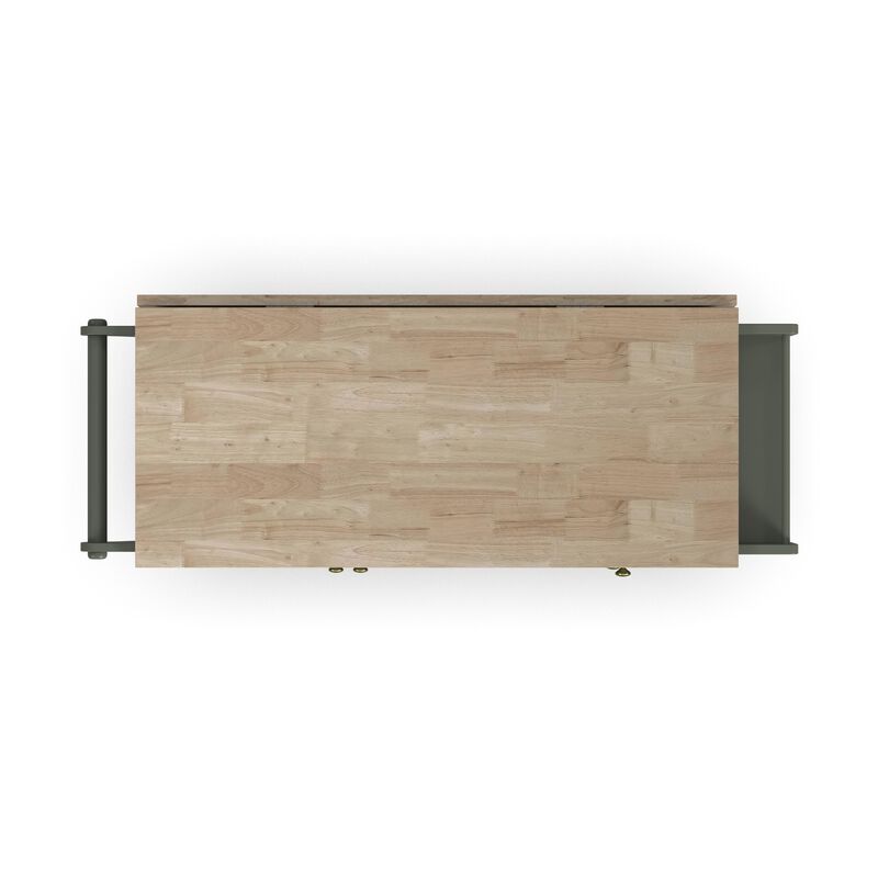 Dolly Madison Sage Drop Leaf Kitchen Cart