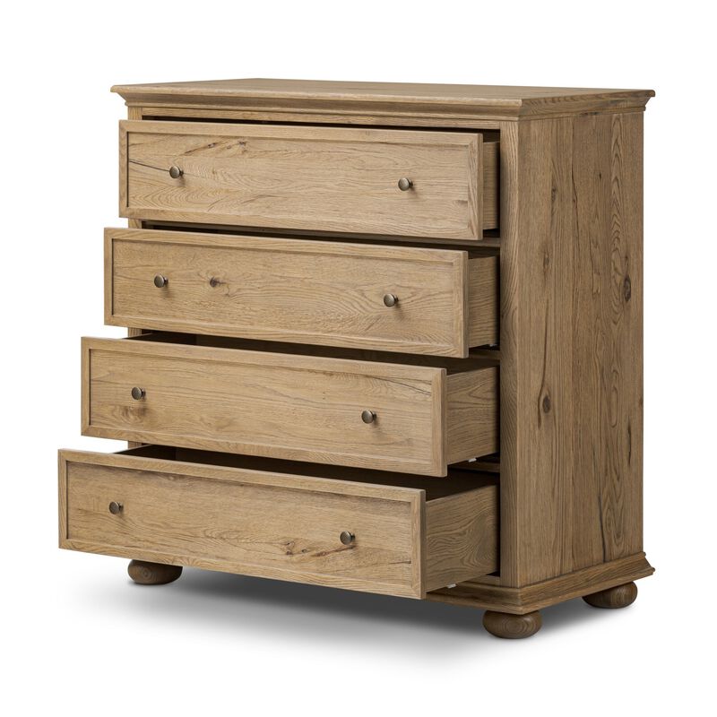 Geoffrey Worn Oak Tall Dresser