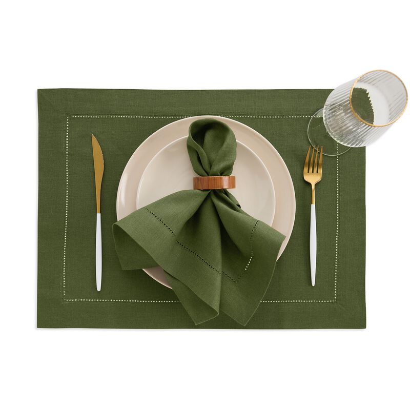Linen Placemats - Classic Hemstitch (Set of 4)