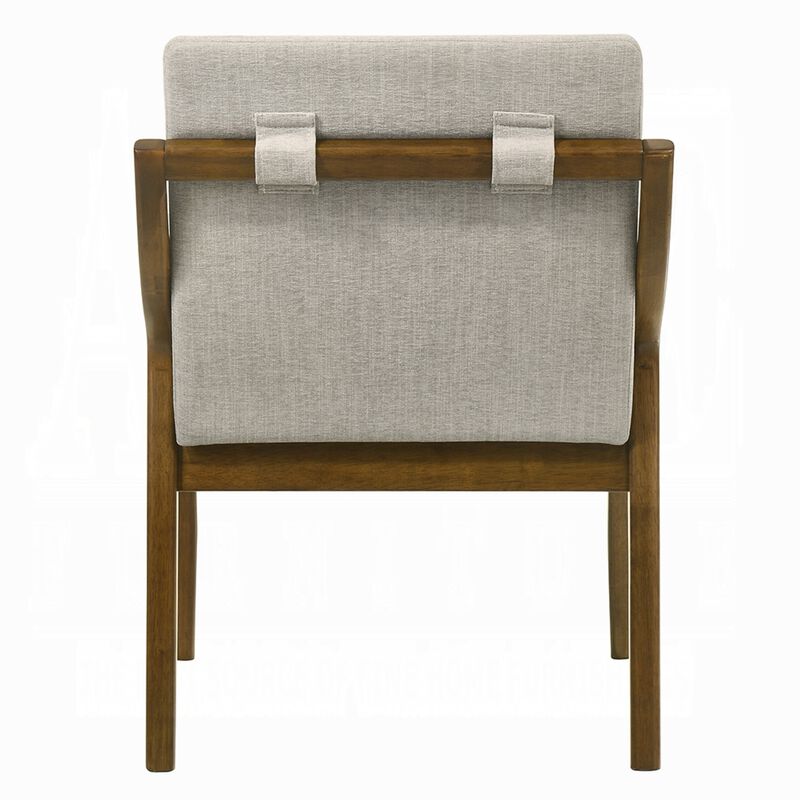 Kea Dining Side Chair Set of 2, Gray Chenille, Vintage Oak Brown Frame image number 4