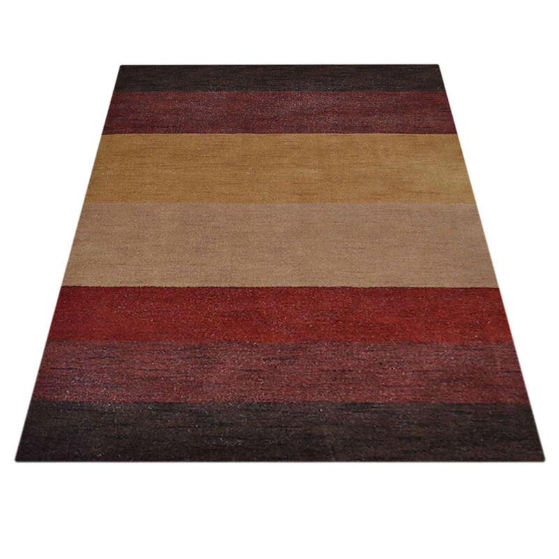 RUGSOTIC CARPETS HAND KNOTTED LOOM WOOL ECO-FRIENDLY AREA RUGS  - Rectangle, Contemporary Modern Design, High Pile Thick Handmade Anti Skid Rugs for Living Room (L00098) image number 2
