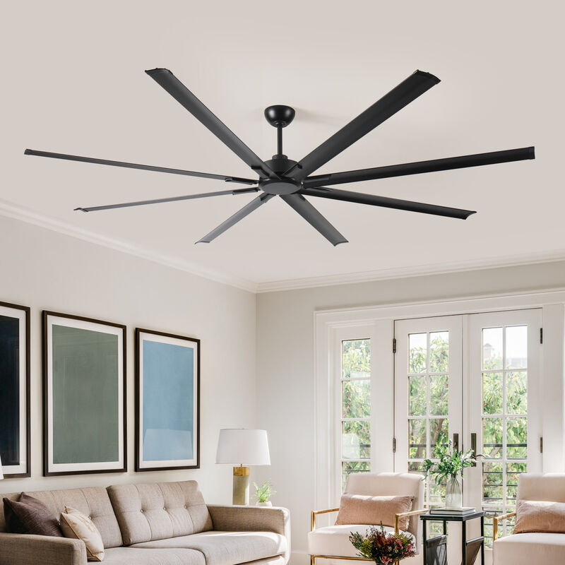 ELEMENT ACE 96 Inch Large Industrial DC Motor Ceiling Fan with 8 Reversible Blades, Remote Control for Home Porch Garage Shop and Commercial Space Use image number 6