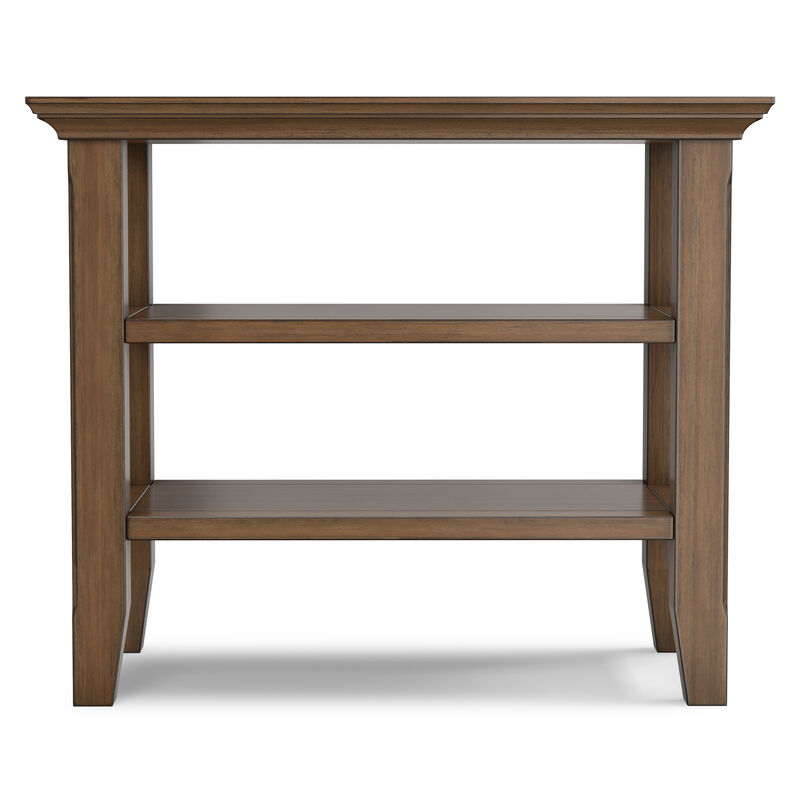 Acadian 14 inch Wide Solid Wood Transitional Narrow Side Table in Rustic Natural Aged Brown image number 3