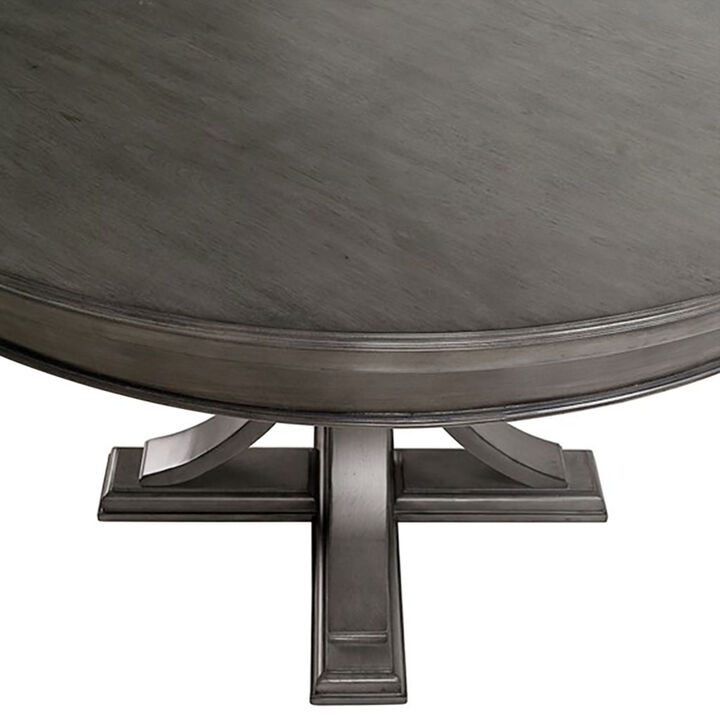 Gracie Mills Anastasia Distressed Solid Round Dining Table