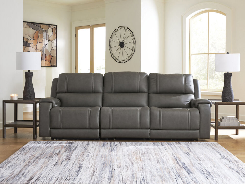 5Z-Harrenhurst 3-Piece Leather Dual Power Reclining Modular Sofa