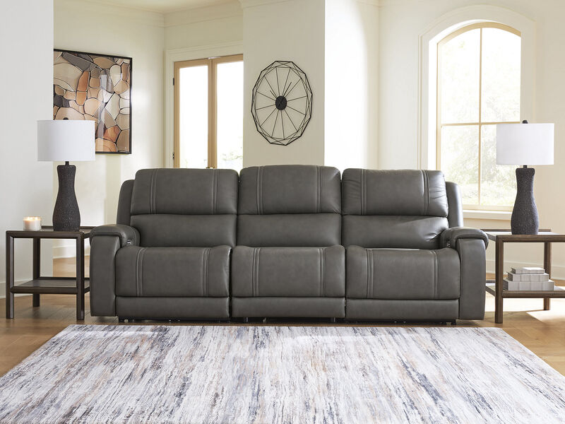 5Z-Harrenhurst 3-Piece Leather Dual Power Reclining Modular Sofa image number 1