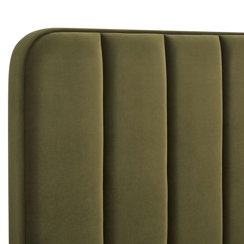 Parker Green Performance Velvet King Bed image number 6