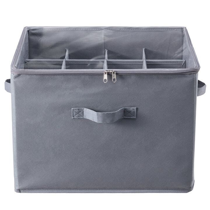 Under Bed Shoe Storage Organizer with 16 Compartments and Adjustable Dividers