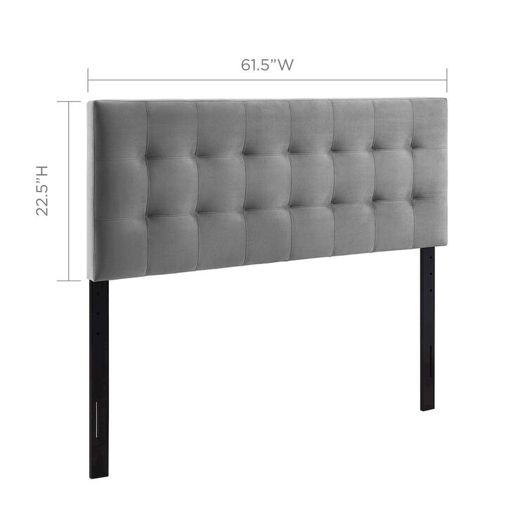 Lily Biscuit Tufted Performance Velvet Queen Headboard
