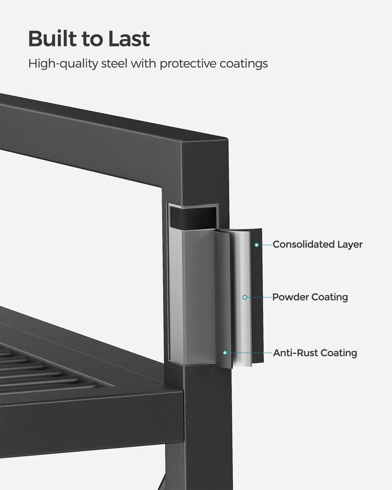 15.7" Wide Storage Rack with X-Side Frames for Stylish and Durable Organization