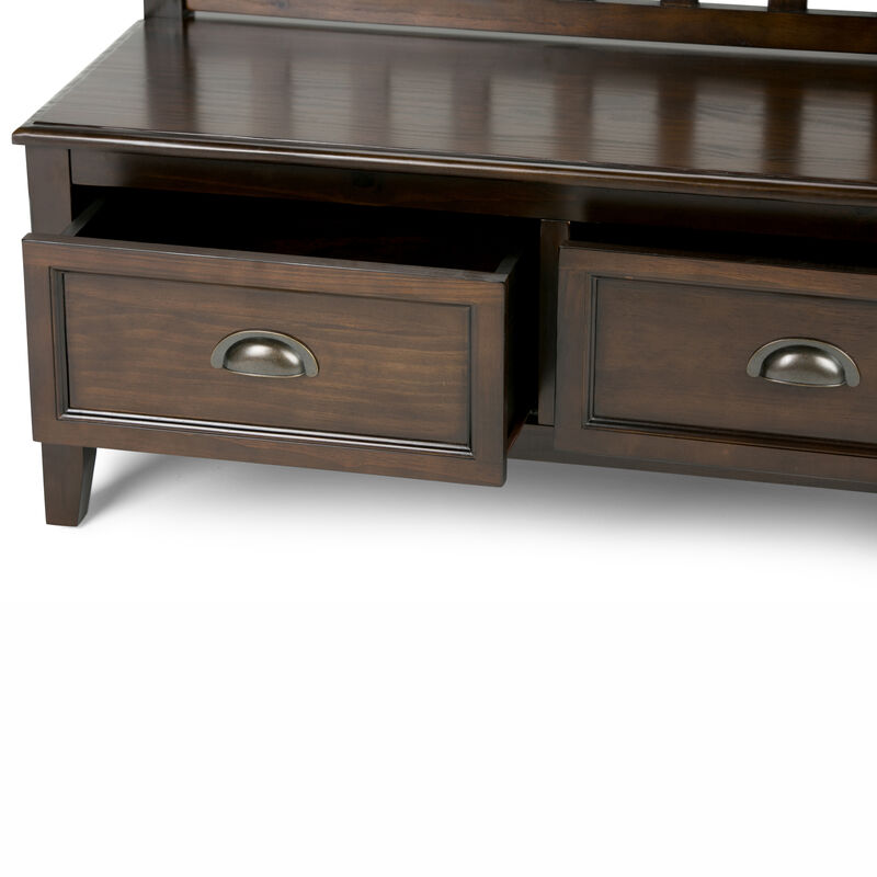 Simpli Home Burlington Entryway Storage Bench with Drawers image number 3