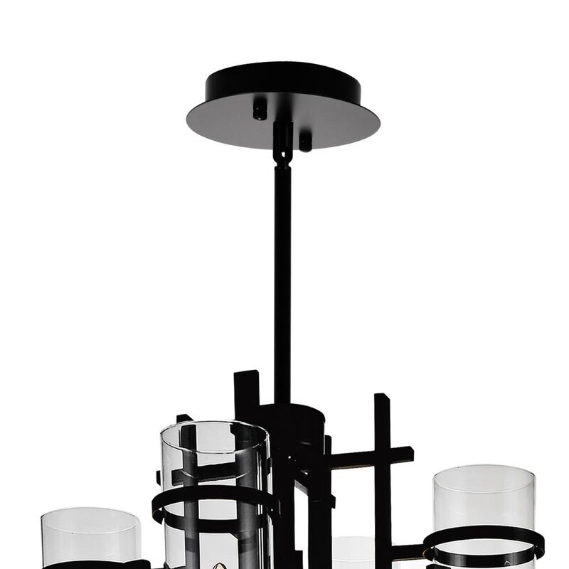 Sierra 12 Light Up Chandelier With Black Finish