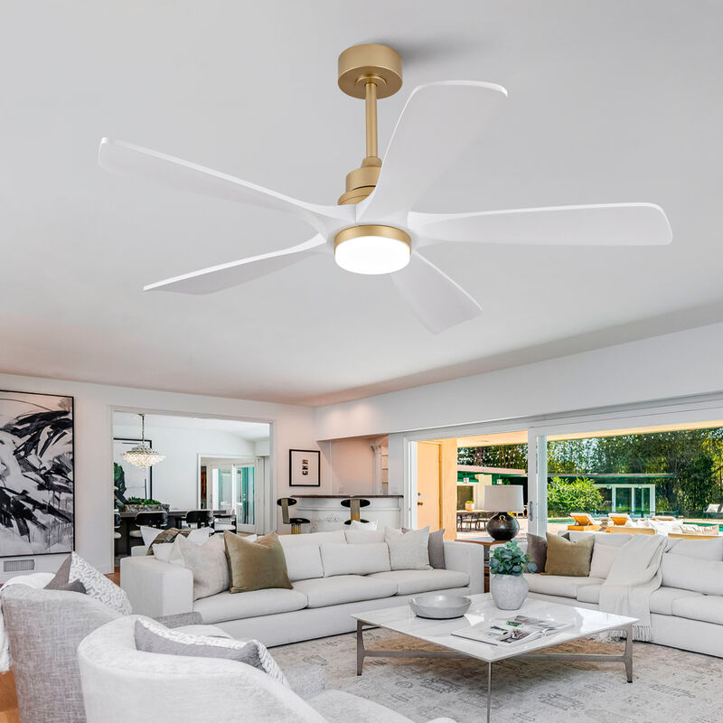 ELEMENT ACE 52-Inch Indoor Ceiling Fan With Dimmable LED Light and Remote Control for Quiet Air Circulation image number 1