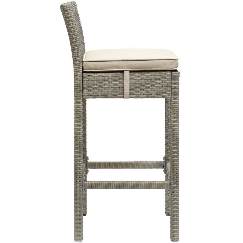 Conduit Outdoor Patio Wicker Rattan Bar Stool Set of 4 image number 2