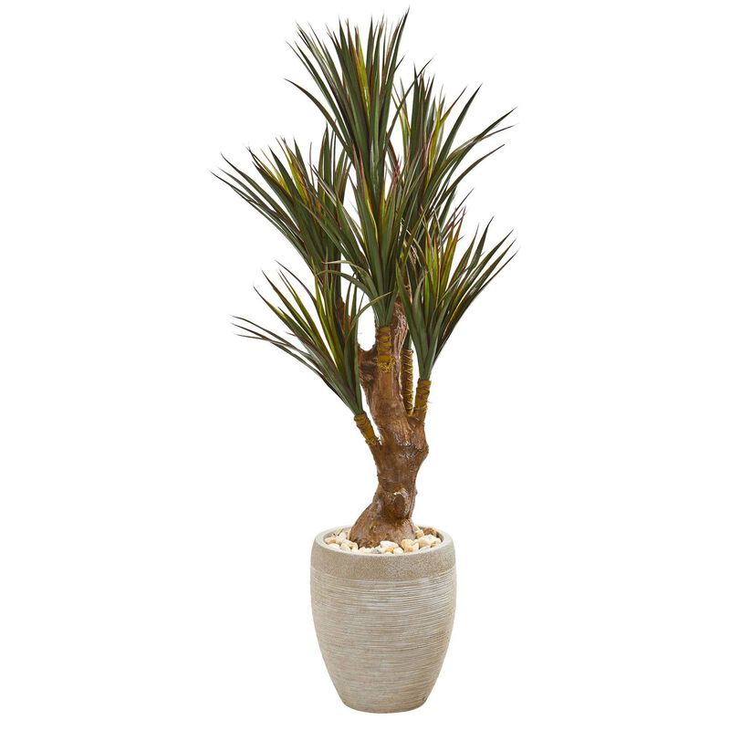 Nearly Natural 50-in Yucca Tree in Planter UV Resistant (Indoor/Outdoor) image number 1