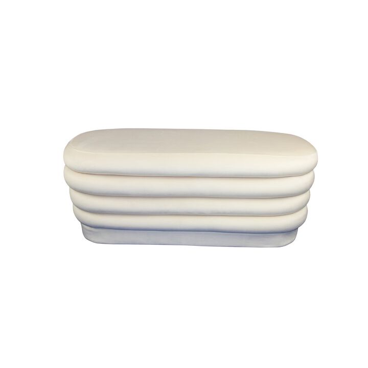 Alex Hamilton Thor Oval Ottoman in Dove
