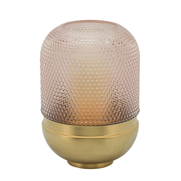 Glass 11" Textured Dots Vase
