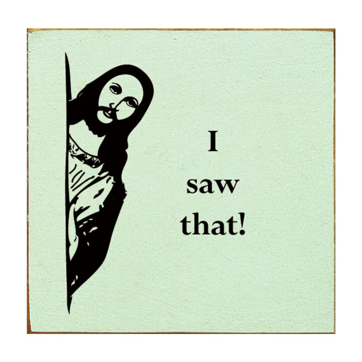 Funny Reaction Quote Wood Sign I Saw That Wall Art Decor