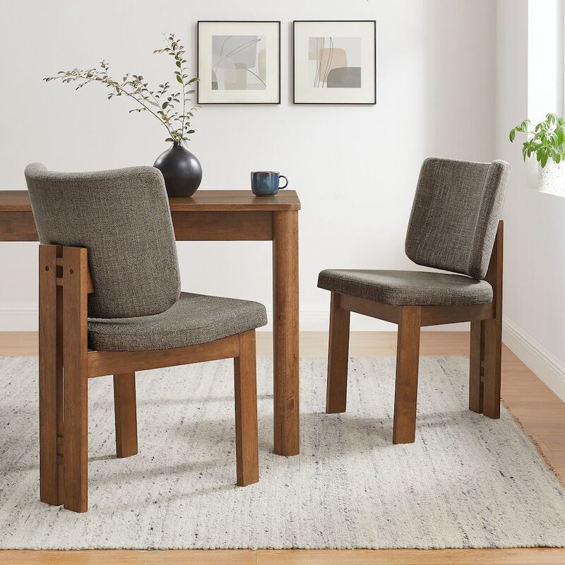 Alba Armless Upholstered Dining Chairs Set Of 2 image number 8
