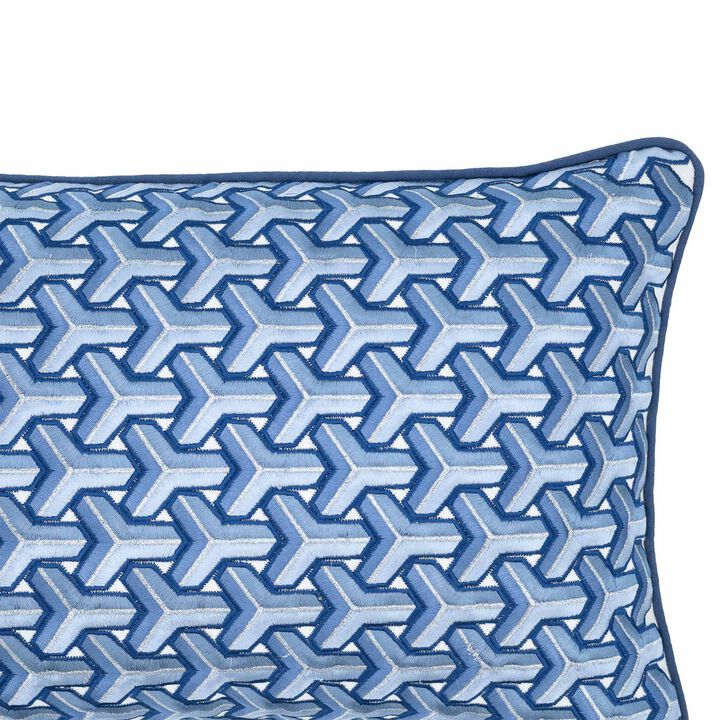 Peace Blue Throw Pillow, 12" X 20"