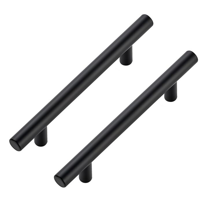JOY DECOR 45 Pack Cabinet Handles, Black Cabinet Pulls, 4 in Hole Center Kitchen Hardware, Stainless Steel T Bar Handles for Dre