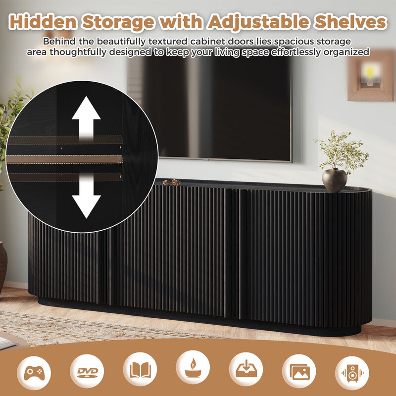Gabbos Wood Grain TV Stand image number 3