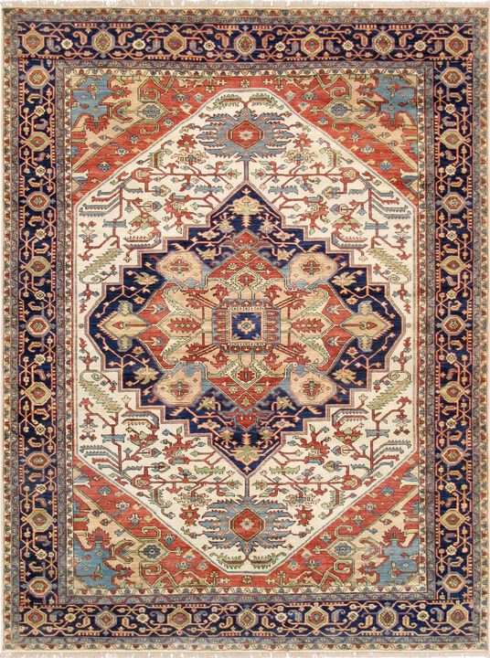Pasargad Home Serapi Hand-Knotted Wool Area Rug