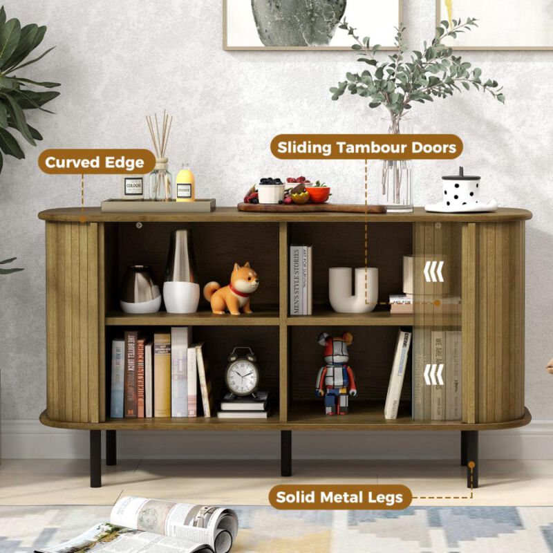 Hivvago 47 Inch Sideboard Buffet Cabinet with Adjustable Shelves for Kitchen Dining Room Living Room Entryway