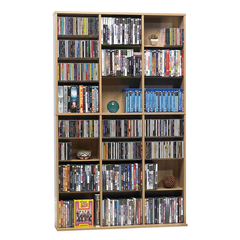 Oskar 756 CD/360 DVD Maple Bookcase