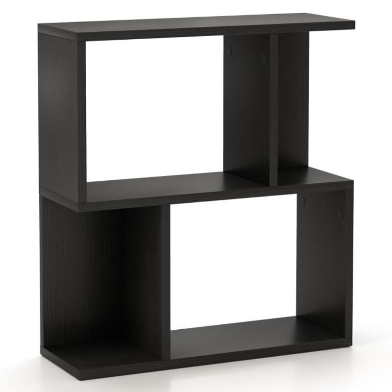 Hivvago 3-Tier Bookshelf with Display Shelf for Small Space