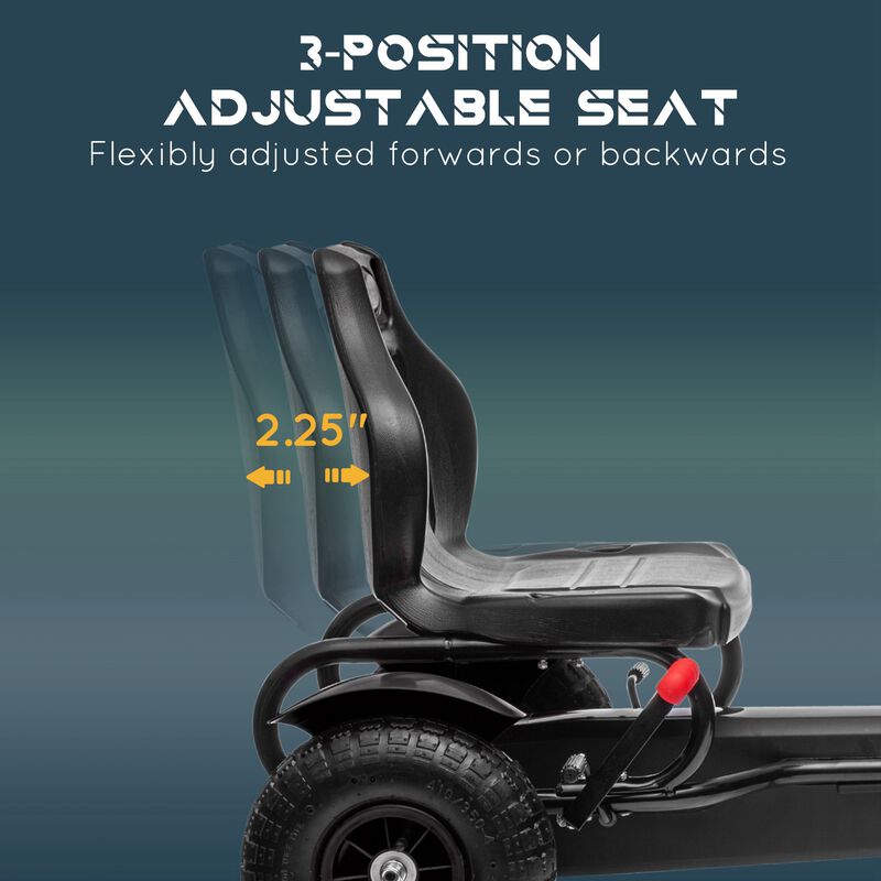 BreeBe Kids Ride On Pedal Go Kart with Sharp Steering image number 3
