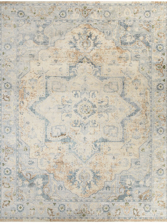 Astra Machine Washable ASW12 Beige/Blue 9' x 12' Rug