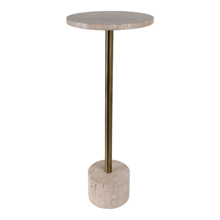 Travertine Accent Table