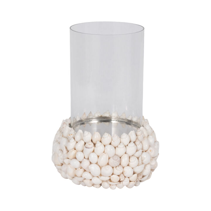 Shell, 10" Hurricane, White