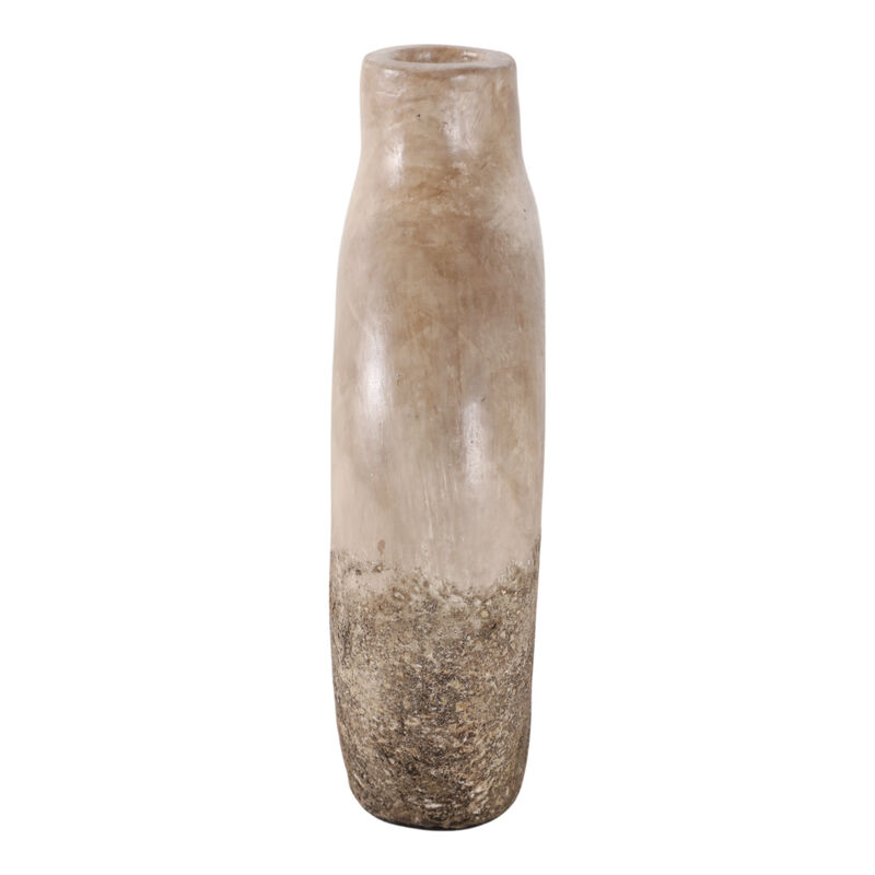 9x8" Open Cut-out Terracotta Vase, Ivory Multi image number 2