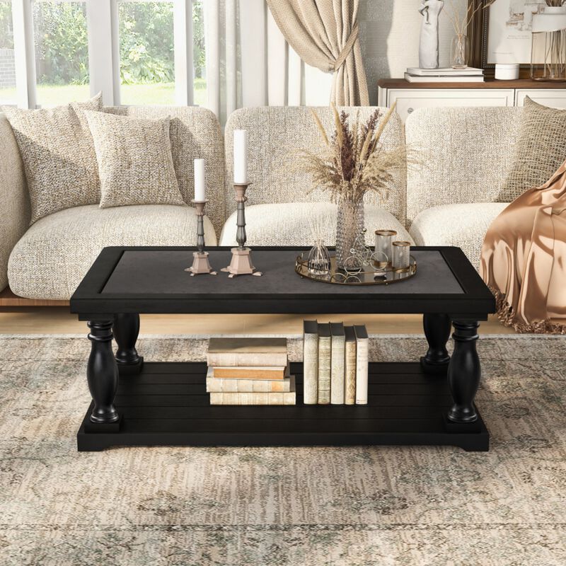 Wiskab Farmhouse Rectangular Coffee Table image number 2