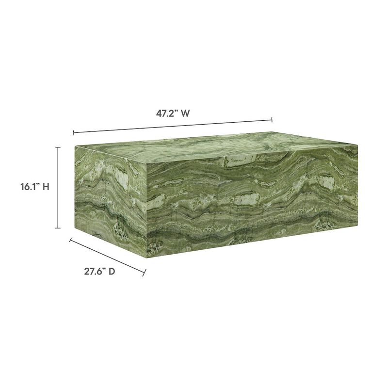 Modway Jordana Square Plinth Indoor - Outdoor Patio Concrete Coffee Table image number 1