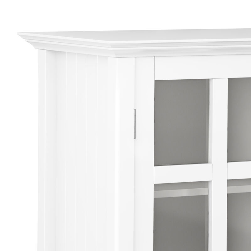 Acadian 39 inch Wide Solid Wood Transitional Storage Cabinet in White