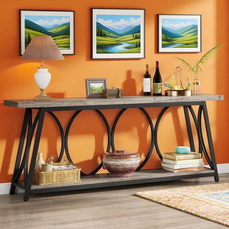 Narrow Console Table for Entryway, Hallway, or Living Room