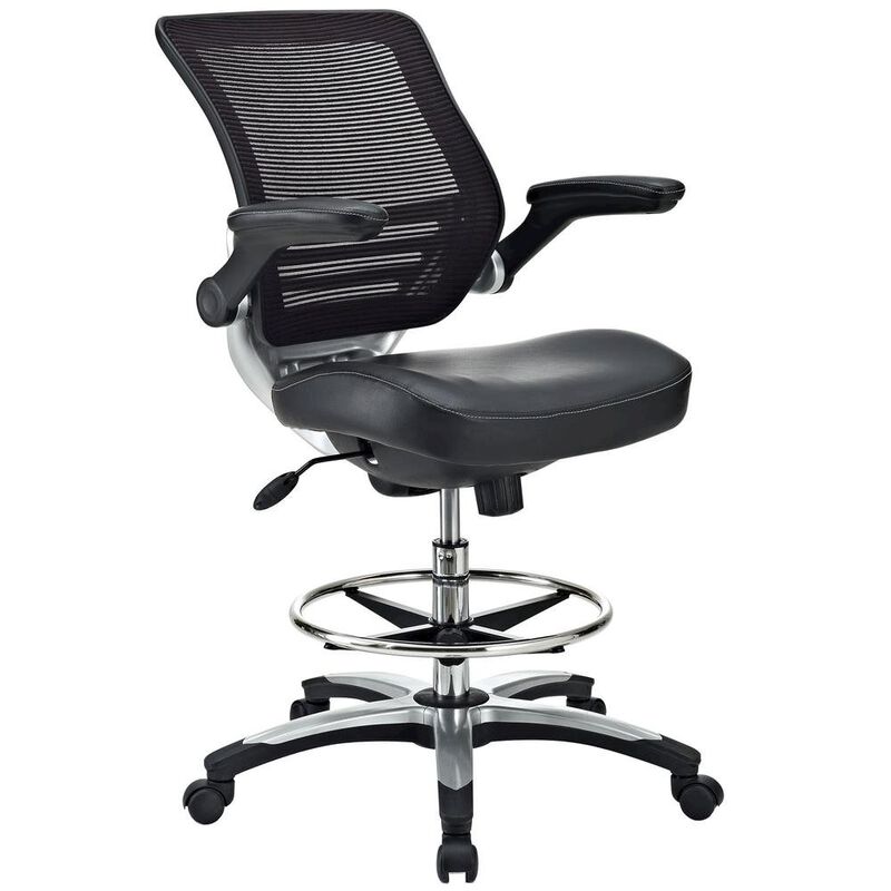 Plastic Drafting Chair with Armrest and Adjustable Height for Office Use image number 2