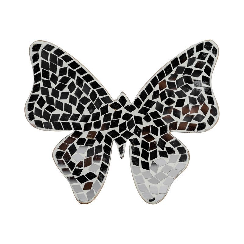 6" Mosaic Butterfly, White image number 0
